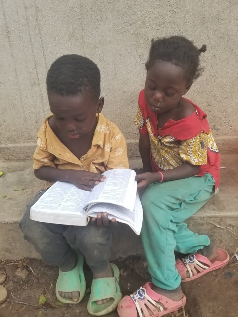 Group of children at the home