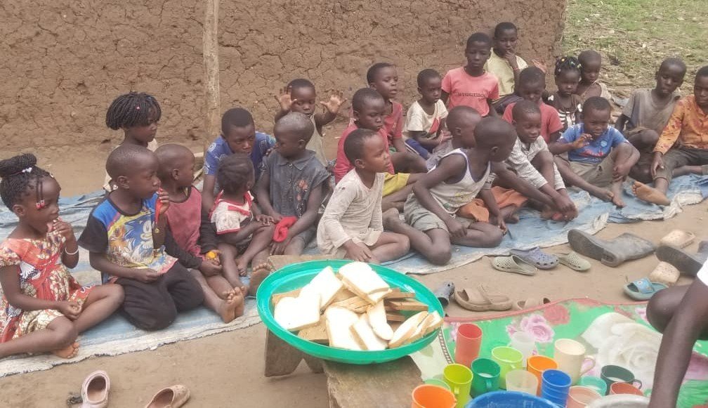 Children eating together